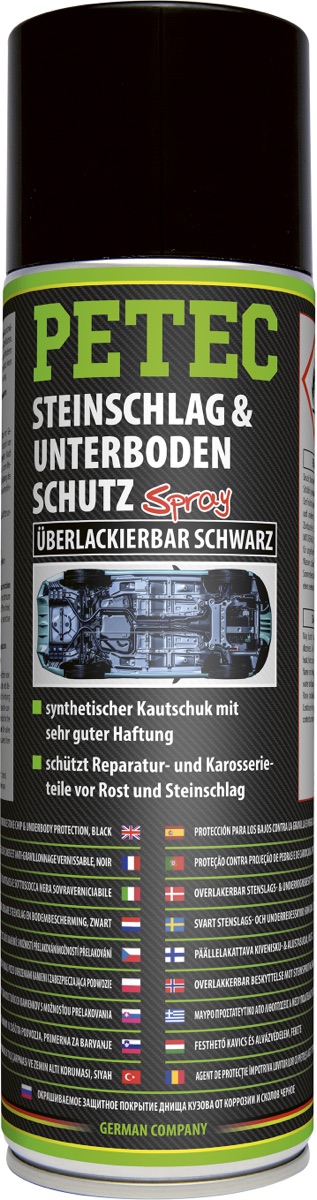 PETEC Steinschlag- & Unterbodenschutz schwarz, 500 ml — Art.-Nr. 73250