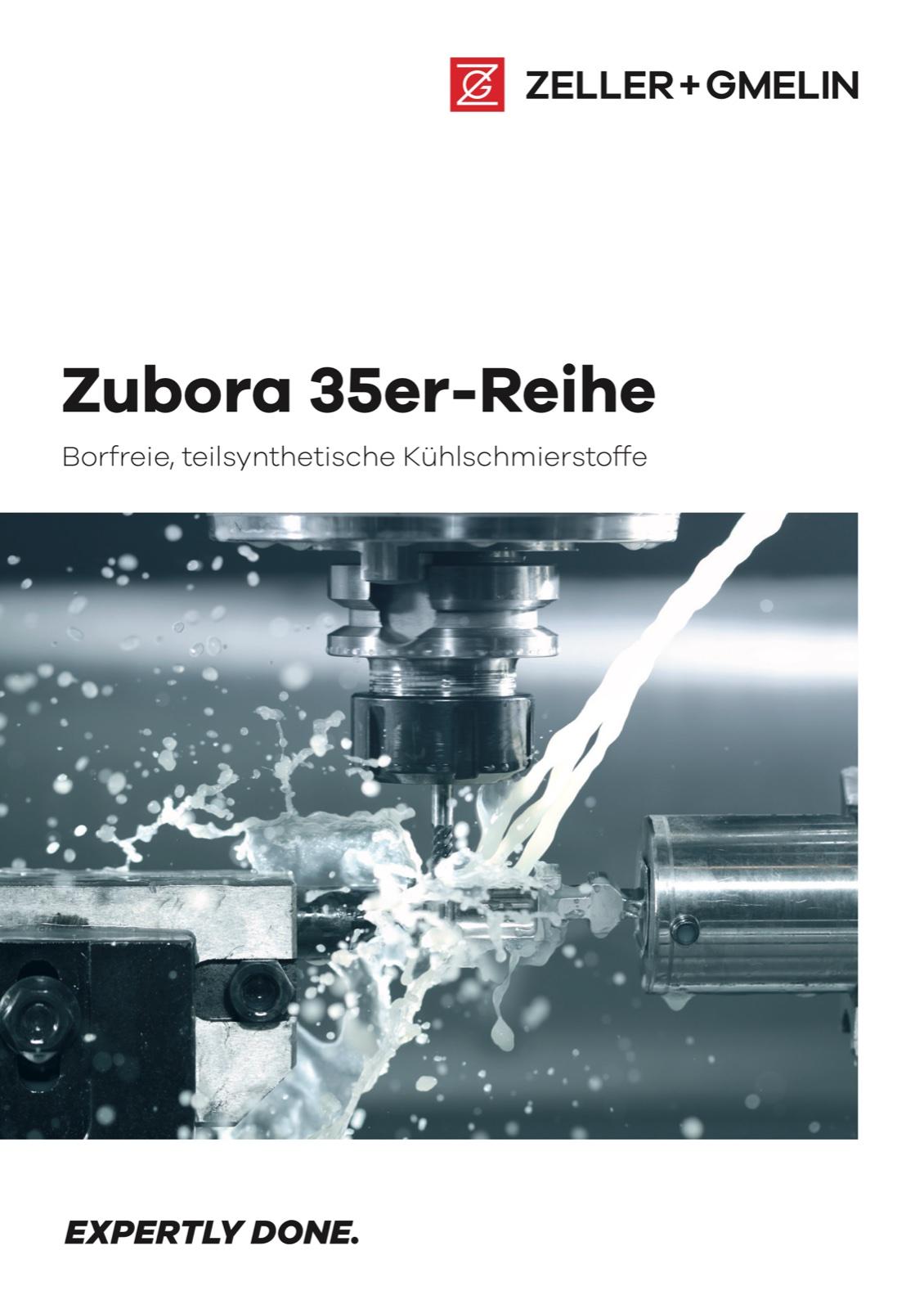 Katalog-Titelseite Zubora 35er-Reihe — borfreie Kühlschmierstoffe