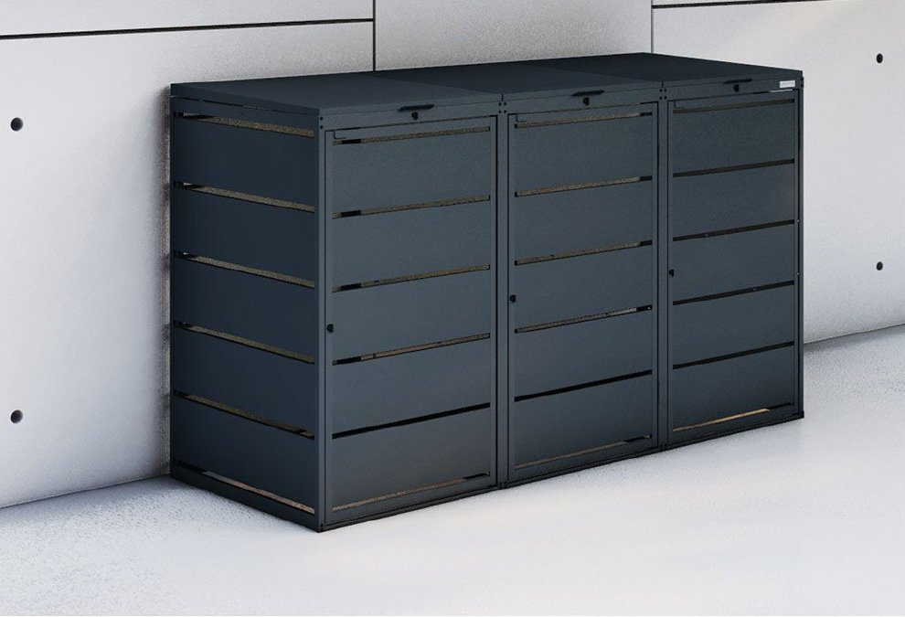 Prima BOX Mülltonnenbox in Anthrazitgrau RAL 7016